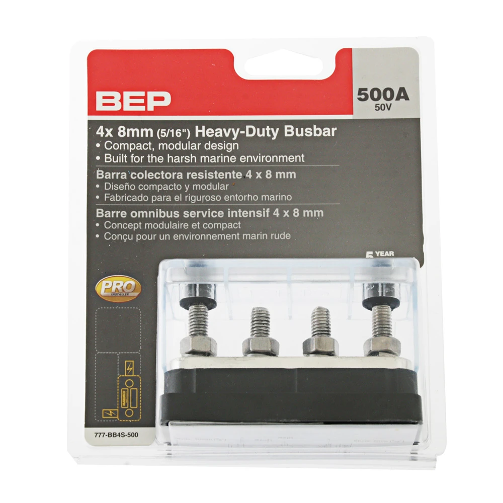 BEP Marine BEP 500A Pro Installer Heavy Duty Bus Bar 4-Stud 2 BEP Marine BEP 500A Pro Installer Heavy Duty Bus Bar 4-Stud - Image 2