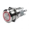 BEP Marine BEP Momentary 12V Push Button Switch With Red LED Ring