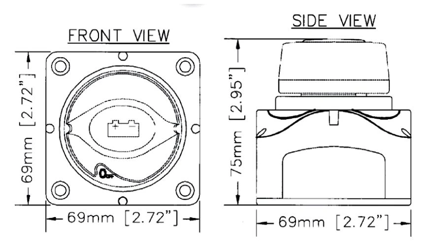 BEP Marine Mini Battery Selector Switch 1 BEP Marine Mini Battery Selector Switch