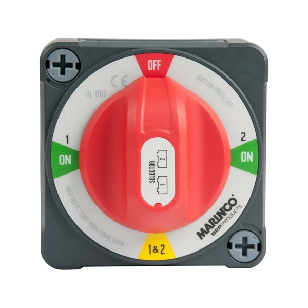BEP Marine BEP Pro Installer 400A EZ-Mount Battery Selector Switch 1-2-Both-Off 1 BEP Marine BEP Pro Installer 400A EZ-Mount Battery Selector Switch 1-2-Both-Off