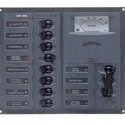 BEP Marine AC Circuit Breaker Panel With Analog Meters - 8SP 2DP AC230V