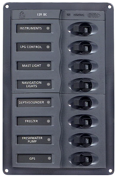 BEP Marine DC Panel - 8-Way - Vertical 1 BEP Marine DC Panel - 8-Way - Vertical