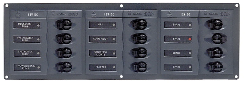 BEP Marine BEP DC Panel - 12-Way - No Meter - Horizontal 1 BEP Marine BEP DC Panel - 12-Way - No Meter - Horizontal