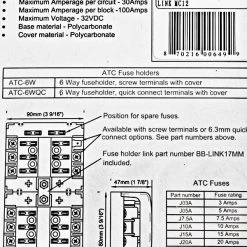 BEP Marine BEP ATC Six Way Fuse Holder And Screw Terminals With Cover And Link 9 BEP Marine BEP ATC Six Way Fuse Holder And Screw Terminals With Cover And Link -BEP Boating Sales Store atc 6w 2 1